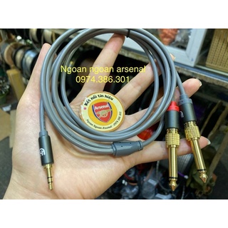 dây chuyển Đa năng từ jack 3.5 ly (3,5) ra 2 đầu 6 ly (6,5 ly) mono hàng chất lượng.