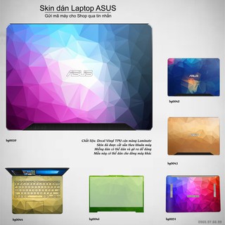 Skin dán Laptop Asus in hình Vân kim cương nhiều mẫu 2 (inbox mã máy cho Shop)
