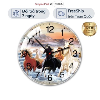 Đồng hồ treo tường kim trôi trang trí phòng khách, đồng hồ treo tường đẹp trang trí decor bảo hành 12 tháng inuka.decor.