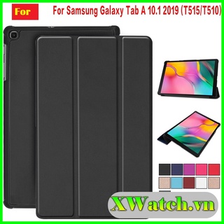 Bao Da Máy Tính Bảng Cho Samsung Galaxy Tab A 10.1 2019 T510 T515 Nắp Gập Từ Tính Chống Dấu Vân Tay