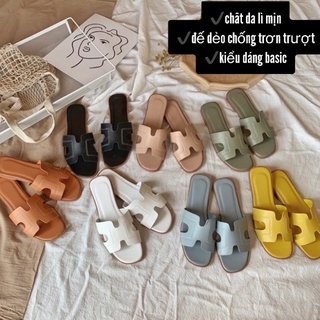 Dép quai ngang Chữ H nhiều màu, đế nhựa dẻo không hôi chân D13