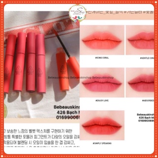 ( 5 màu mới 2018) Son kem 3ce velvet lip tint