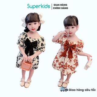 Váy Hoa Nơ 2 màu sành điệu cho bé gái 8-22kg QATE 657