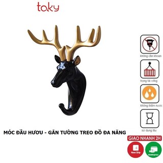 Móc Đóng Tường Hình Đầu Hươu, Taky, Trang Trí Nhà Cửa, Treo Móc Chìa Khóa, Đồ Dùng Cá Nhân, Theo Phong Cách Retro 2240