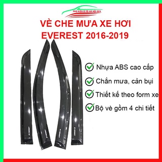 Vè che mưa cho xe ô tô Everest 2016-2019 vè đen bảo vệ trang trí xe