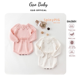 Body dài tay cho bé Body len có dây thắt eo cho bé từ 6-14kg