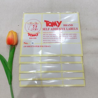 GIẤY DECAL TOMY GHI CHÚ THÔNG TIN HÀNG HOÁ