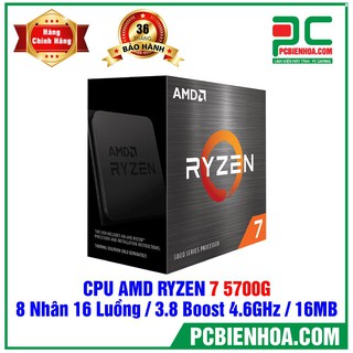 CPU AMD RYZEN 7 5700G ( 8 CORES / 16 THREAD | 3.8GHZ BOOST 4.6GHZ | 16MB CACHE | PCIE 3.0 | TDP 65W)