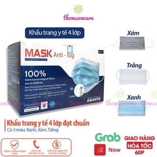Khẩu trang 4 lớp kháng khuẩn - Khẩu trang y tế, kt lọc bụi