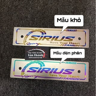 Bảng tên titan Sirius kèm bass ốc