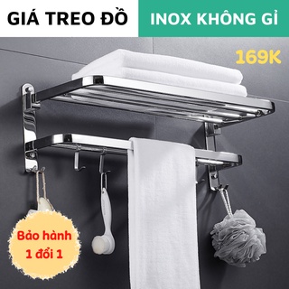 Kệ Nhà Tắm, Giá Treo Khăn Nhà Tắm Dán Tường Inox, Để Đồ Tiện Lợi THANH XUÂN 98
