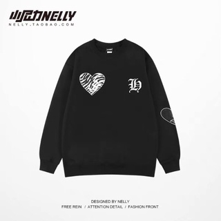 Áo sweater nelly heybig nỉ lót lông sale (có sẵn) trái tim lh