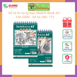 Sổ vẽ ký họa Sketch book 50 tờ A5+ 150GSM; MS: 771
