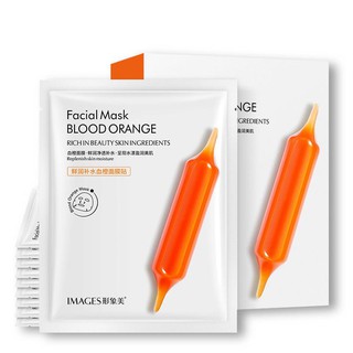 Combo 10 mặt nạ dưỡng da trắng hồng Images chiết xuất cam đỏ - Facial mask blood orange Images