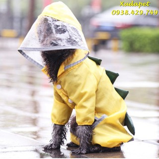 Áo Mưa Hình Khủng Long Cho Chó Mèo (Màu Ngẫu Nhiên) giúp giữ ấm, giúp bảo vệ sức khỏe của thú cưng - Xudapet - SP005240