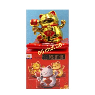 mô hình chú mèo thần tài chiêu tài - năng lượng mặt trời