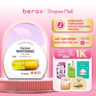 [VÀNG] COMBO 5 MẶT NẠ BNBG VITAMIN C giúp dưỡng da trắng sáng, làm đều màu da Vita Genic Whitening Jelly Mask 30mlx5