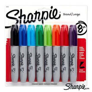 Bút vẽ đa năng đầu dẹp Sharpie Chisel Tip 8 màu