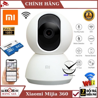 Camera Xiaomi , Camera wifi ip xoay 360 độ Xiaomi Mijia 1080p Quốc tế , bảo hành chính hãng