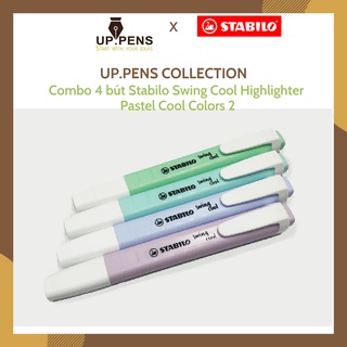 Combo 04 bút dạ quang Stabilo Swing Cool Highlighter – UP.PENS Collection – Pastel Cool Colors 2