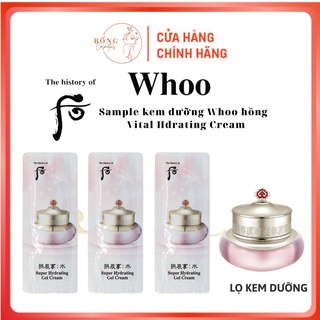 Gói Kem dưỡng Whoo hồng cấp ẩm, dưỡng trắng Vital Hdrating Cream dạng sameple 1ml, Bống cosmestics