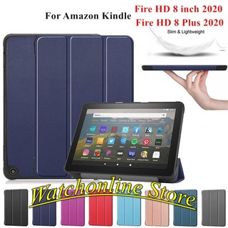 Bao da Amazon Kindle Fire HD8 HD8 Plus 2020 nắp nam châm có giá đỡ