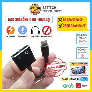 Jack chuyển đổi iphone kim Loại , giắc chia cổng chân sạc thành 2 cổng Lightning - Beetech