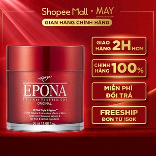 [Đỏ] Kem Dưỡng Da Đa Năng Chống Lão Hóa, Dưỡng Sáng Da Dầu Ngựa Epona All In One Total Skin Care Intensive 50ml