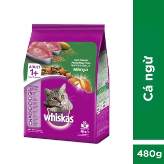 Thức ăn mèo Whiskas vị cá ngừ túi 480g