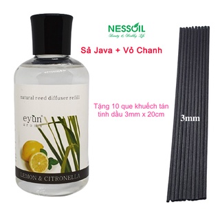 Tinh dầu Refill (thay thế, bổ sung) 180ml, hương sả Java &amp; vỏ Chanh, rót vào bộ cắm đã cạn tinh dầu
