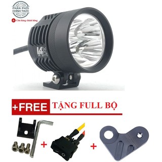 Đèn trợ sáng xe máy L4X-CREE Loại 1 tặng pas, công tắc ON/OFF