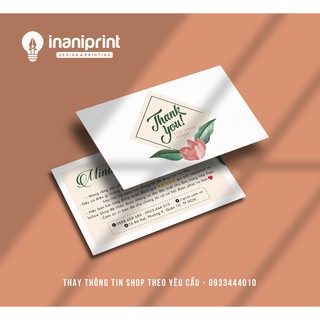 In Card Cám Ơn Theo Yêu Cầu dành cho shop
