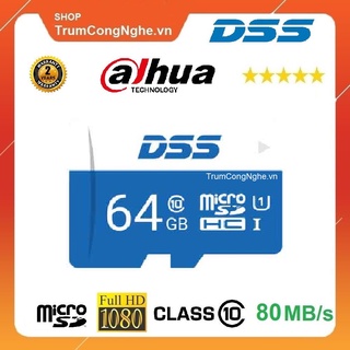 Thẻ nhớ 64GB class10 DSS 80MB/s 533x dành cho Điện Thoại, Camera...Phân Phối Chính Hãng