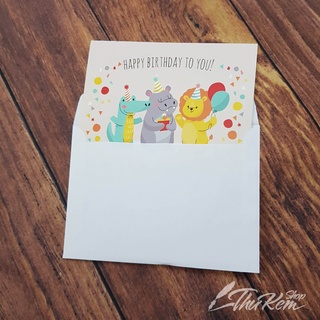 Thiệp chúc mừng sinh nhật nhỏ xinh nhiều mẫu các kích thước kèm phong bì đựng thiệp.