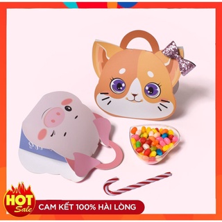 HỘP GIẤY HỘP QUÀ TẶNG PHỤ KIỆN TRANG SỨC HÌNH MÈO HEO DỄ THƯƠNG VALENTINE SINH NHẬT221PA016 HỘP GIẤY