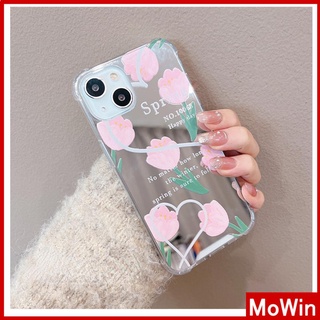 iPhone Case Acrylic Luxury Makeup Mirror Airbag Shockproof Protection Camera Pink Flowers Cute Compatible For iPhone 11 iPhone 13 Pro Max iPhone 12 Pro Max iPhone 7 Plus iPhone xr