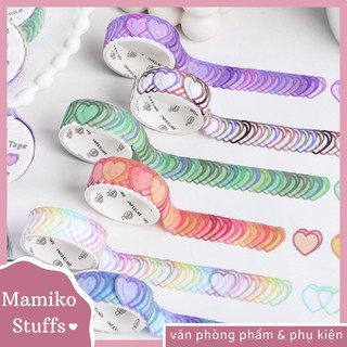 TAPE CUỘN TIM TRANG TRÍ SỔ KẾ HOẠCH NHIỀU MÀU (5 MẪU)