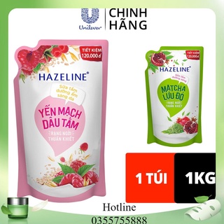 SỮA TẮM HAZELINE DƯỠNG THỂ THIÊN NHIÊN TRẮNG SÁNG DA TÚI 1KG