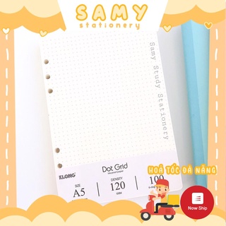 Giấy refill Ruột Sổ Còng Klong Dot Grid Size A5 200 Trang (100 tờ)