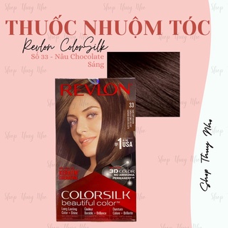 [CHÍNH HÃNG] Thuốc nhuộm tóc Revlon ColorSilk số 33 (Dark Soft Brown) - Nâu Chocolate Sáng
