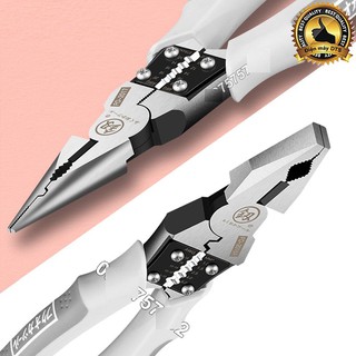 Kìm điện đa năng Nhật Bản FUKOUKA 8inch/220mm Kìm tuốt dây điện, Cắt dây cáp, bấm cos đa năng