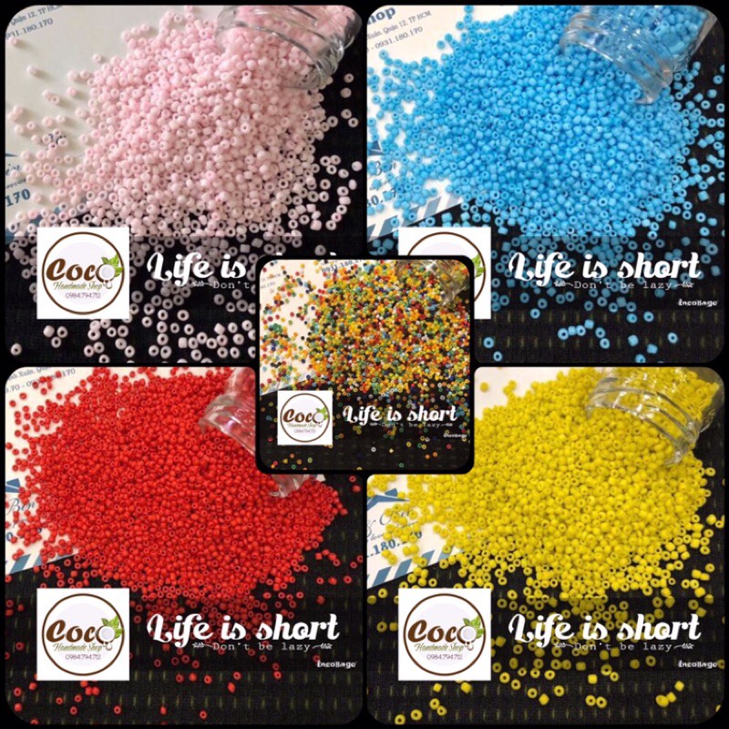 100g Hạt Cườm Tấm sứ