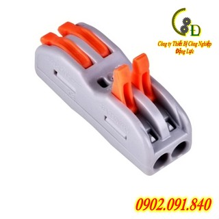 [10cái] Cút nối dây điện nhanh PCT2-2/ PCT212, đầu nối dây điện nhanh cho đèn LED  0.8 đến 4mm, đầu cos nối thẳng