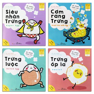 Sách - Ehon Nhận Biết - Bé Trứng Tròn Xoe (Bộ 4 quyển, lẻ tùy chọn)