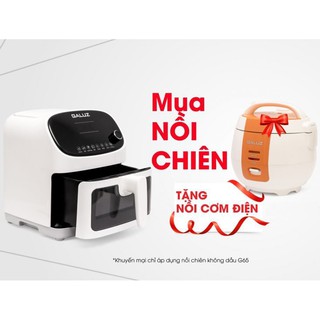 (Tặng nồi cơm Galuz) Nồi chiên không dầu điện tử GALUZ G-65 (G65) dung tích 5,5L, công suất 1800W, bảo hành  30 tháng