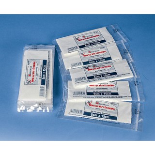Gạc đắp vết thương tiệt trùng Bảo Thạch (túi 50miếng) kích thước 6 x 15 cm