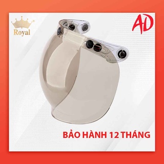 Kính bubble gắn nón bảo hiểm Royal bubble - khói trà