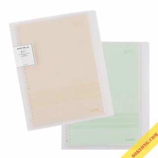 Sổ còng nhựa Klong A4 40 tờ Caro MS 554 Binder File nhựa bìa màu Patesl