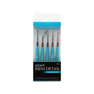 [Lộc's Art Store]Bộ Cọ tỉa nhọn chi tiết nhỏ Mont Marte Mini Detail BMHS0033(Taklon Brush Set) 5 cây