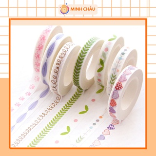 Washi Tape Băng Dính Giấy Dán Nhiều Họa Tiết Cute